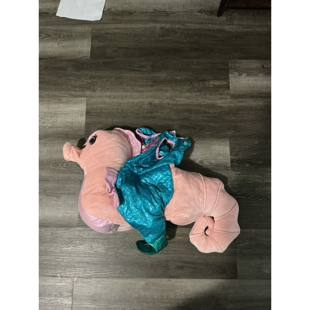Dream Play Imagine Mermaid Riding Seahorse Kids Plush 3D Costume Dress Up 5T